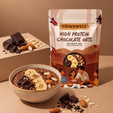 Cravewell High Protein Chocolate Oats – 500g | 125g Protein Inside