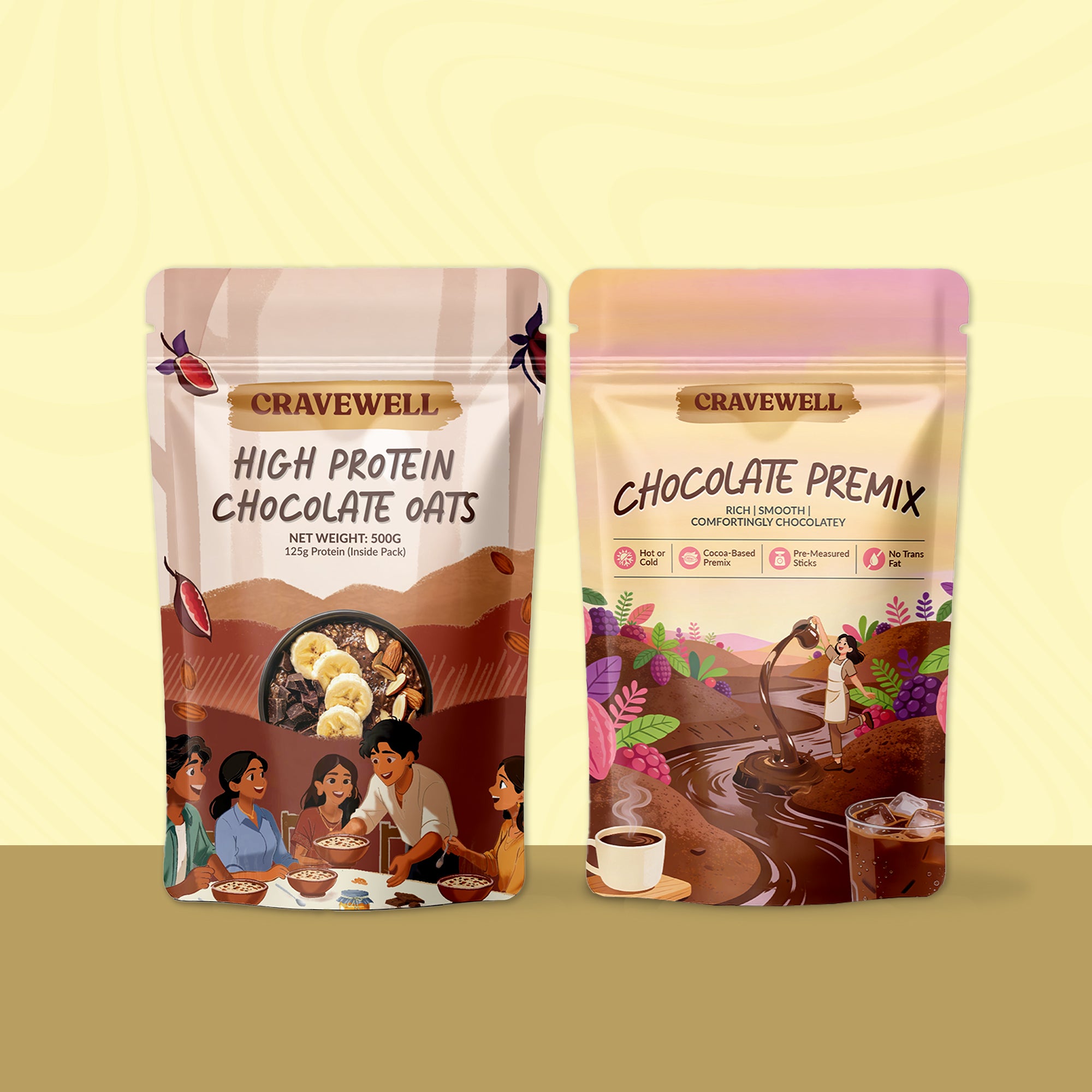 Chocolate Lover Pack – Choc Oats + Choco Powder